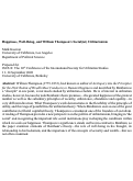 Cover page: "Happiness, Well-Being, and William Thompson’s Social(ist) Utilitarianism"