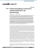 Cover page: Chemical bonding in americium oxides probed by X-ray spectroscopy.