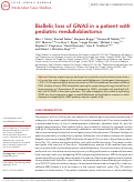 Cover page: Biallelic loss of GNAS in a patient with pediatric medulloblastoma