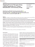 Cover page: Adapting Personal Therapies Using a Mobile Application for Tinnitus Rehabilitation: A Preliminary Study