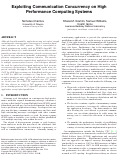 Cover page: Exploiting communication concurrency on high performance computing systems