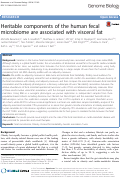 Cover page: Heritable components of the human fecal microbiome are associated with visceral fat