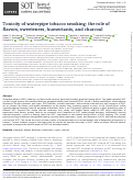 Cover page: Toxicity of waterpipe tobacco smoking: the role of flavors, sweeteners, humectants, and charcoal