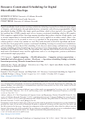 Cover page: Resource-Constrained Scheduling for Digital Microfluidic Biochips