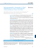 Cover page: Polysomnographic Assessment of Sleep Disturbances in Cancer Development A Historical Multicenter Clinical Cohort Study