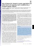 Cover page: Role of human Hv1 channels in sperm capacitation and white blood cell respiratory burst established by a designed peptide inhibitor.