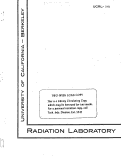 Cover page: The r-unit at 320 and 160 Mev