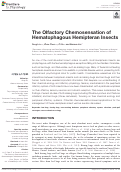 Cover page: The Olfactory Chemosensation of Hematophagous Hemipteran Insects.