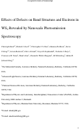 Cover page: Effects of Defects on Band Structure and Excitons in WS2 Revealed by Nanoscale Photoemission Spectroscopy