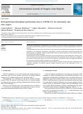 Cover page: Retroperitoneal duodenal perforation due to COVID-19: An extremely rare case report