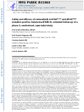 Cover page: Safety and efficacy of vemurafenib in BRAF V600E and BRAF V600K mutation-positive melanoma (BRIM-3): extended follow-up of a phase 3, randomised, open-label study