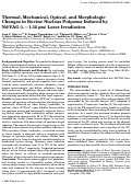 Cover page: Theramal, mechanical, optical, and morphologic changes in bovine nucleus pulposus induced by Nd:YAG (λ = 1.32 μm) laser irradiation