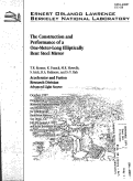 Cover page: The Construction and Performance of a One-Meter Long Elliptically Bent Steel Mirror