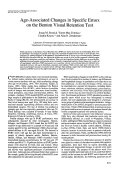 Cover page: Age-Associated Changes in Specific Errors on the Benton Visual Retention Test