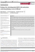 Cover page: Evidence for a developmental shift in the motivation underlying helping in early childhood