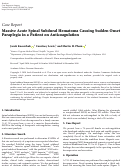 Cover page: Massive Acute Spinal Subdural Hematoma Causing Sudden Onset Paraplegia in a Patient on Anticoagulation