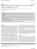 Cover page: Resuscitation, survival and morbidity of extremely preterm infants in California 2011-2019.