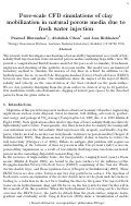 Cover page: Pore-scale CFD simulations of clay mobilization in natural porous media due to fresh water injection