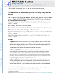 Cover page: Client Preferences for Contraceptive Counseling: A Systematic Review