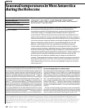 Cover page: Seasonal temperatures in West Antarctica during the Holocene