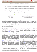 Cover page: Understanding Racial Attitudes Among Students and Teachers in a Ethnically/Racially Diverse High School