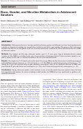 Cover page: Race, gender, and nicotine metabolism in adolescent smokers.