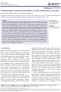 Cover page: Analyzing public sentiment toward GMOs via social media between 2019-2021.