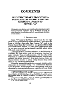 Cover page: Is Postsecondary Education a Fundamental Right - Applying <em>Serrano v. Priest to Leticia "A"</em>