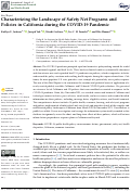 Cover page: Characterizing the Landscape of Safety Net Programs and Policies in California during the COVID-19 Pandemic