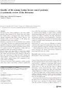 Cover page: Quality of life among Latina breast cancer patients: a systematic review of the literature