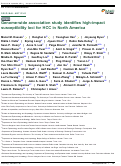 Cover page: Genome-wide association study identifies high-impact susceptibility loci for HCC in North America.