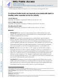 Cover page: Cord blood klotho levels are inversely associated with leptin in healthy Latino neonates at risk for obesity