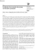 Cover page: Localization from semantic observations via the matrix permanent