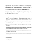 Cover page: Improving Simulation Efficiency of MCMC for Inverse Modeling of Hydrologic Systems With a Kalman-Inspired Proposal Distribution