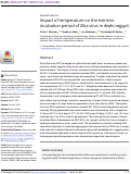 Cover page: Impact of temperature on the extrinsic incubation period of Zika virus in Aedes aegypti