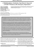 Cover page: A Multidisciplinary Intubation Algorithm for Suspected COVID-19 Patients in the Emergency Department