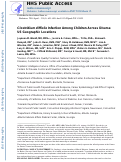 Cover page: Clostridium difficile infection among children across diverse US geographic locations.