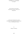 Cover page: Network Interactions During Spontaneous Activity: Theory and Experiment