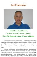 Cover page: José Montenegro: Farm Operations Director, Rural Development Center