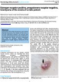 Cover page: Estrogen receptor positive, progesterone receptor negative, leiomyoma of the areola of a male patient