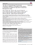 Cover page: The Role of Chemotherapy Plus Immune Checkpoint Inhibitors in Oncogenic-Driven NSCLC: A University of California Lung Cancer Consortium Retrospective Study