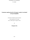 Cover page: Constant-round protocols of stronger security via relaxed set-up assumptions