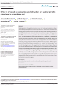 Cover page: Effects of social organization and elevation on spatial genetic structure in a montane ant