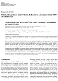 Cover page: Effects of Acyclovir and IVIG on Behavioral Outcomes after HSV1 CNS Infection