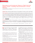 Cover page: Biomechanical and Hemodynamic Measures of Right Ventricular Diastolic Function: Translating Tissue Biomechanics to Clinical Relevance