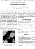 Cover page: The Social Emergence of Communication in Spatialized Arrays of Neural Nets