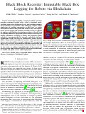 Cover page: Black Block Recorder: Immutable Black Box Logging for Robots via Blockchain