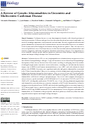 Cover page: A Review of Genetic Abnormalities in Unicentric and Multicentric Castleman Disease