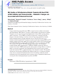 Cover page: MR Studies of Glioblastoma Models Treated with Dual PI3K/mTOR Inhibitor and Temozolomide:Metabolic Changes Are Associated with Enhanced Survival