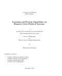 Cover page: Learning and Pricing Algorithms for Human-Cyber-Physical Systems